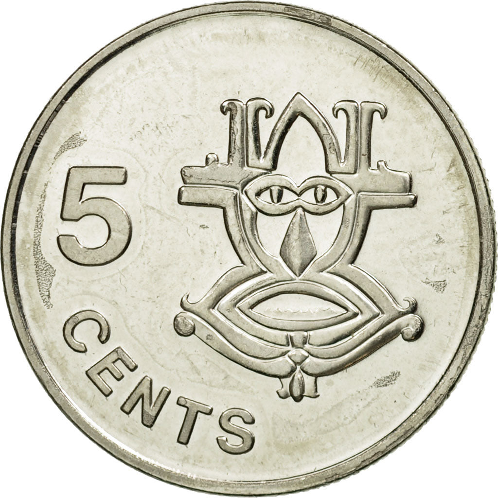 Coin, Solomon Islands, Elizabeth II, 5 Cents, 2005, EF(40-45), Nickel plated