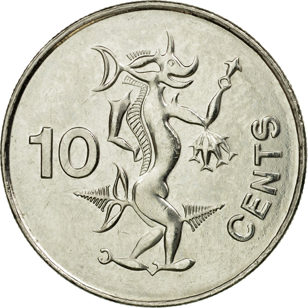 Monnaie, Îles Salomon, Elizabeth II, 10 Cents, 2005, TTB, Nickel plated steel