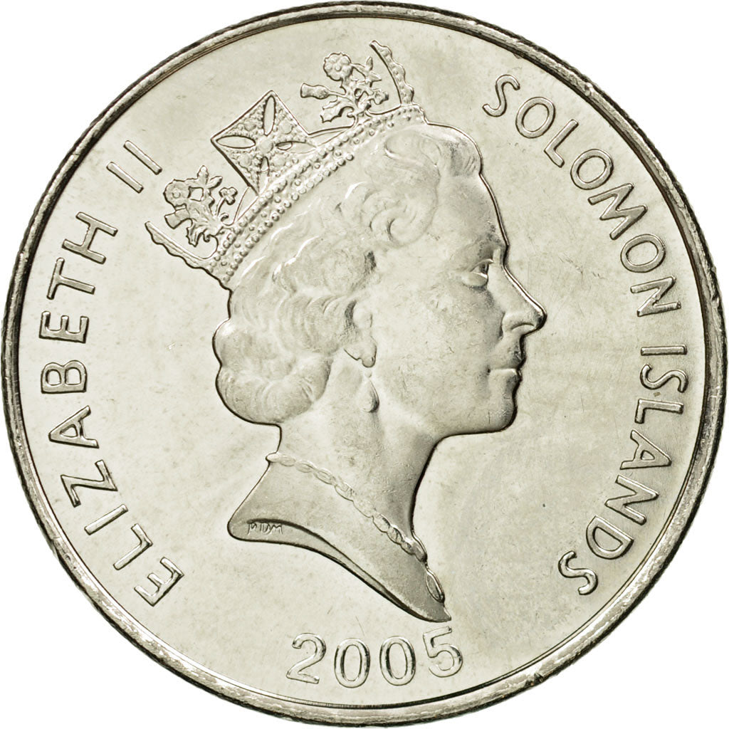 Monnaie, Îles Salomon, Elizabeth II, 10 Cents, 2005, TTB, Nickel plated steel