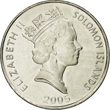 Monnaie, Îles Salomon, Elizabeth II, 10 Cents, 2005, TTB, Nickel plated steel