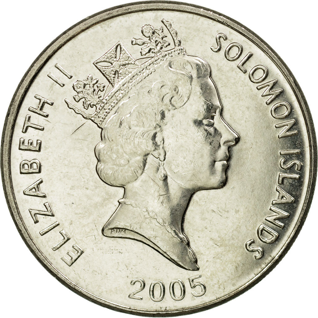 Münze, Salomonen, Elizabeth II, 20 Cents, 2005, SS, Nickel plated steel, KM:28