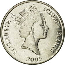 Münze, Salomonen, Elizabeth II, 20 Cents, 2005, SS, Nickel plated steel, KM:28