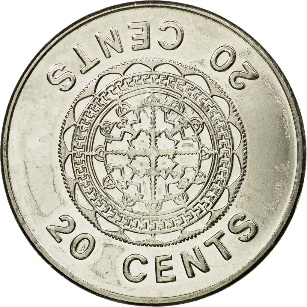 Münze, Salomonen, Elizabeth II, 20 Cents, 2005, SS, Nickel plated steel, KM:28