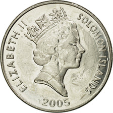 Coin, Solomon Islands, Elizabeth II, 20 Cents, 2005, EF(40-45), Nickel plated