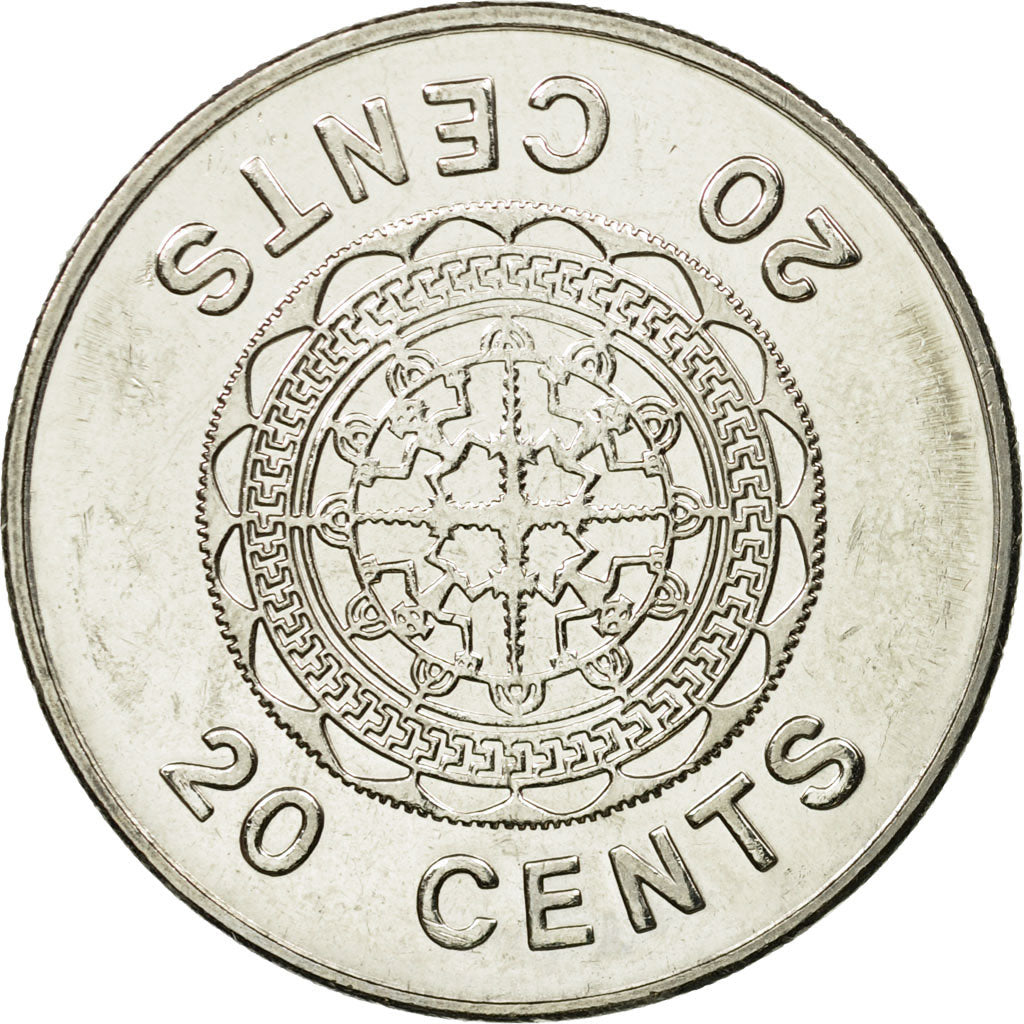 Coin, Solomon Islands, Elizabeth II, 20 Cents, 2005, EF(40-45), Nickel plated