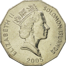 Coin, Solomon Islands, Elizabeth II, 50 Cents, 2005, EF(40-45), Copper-nickel