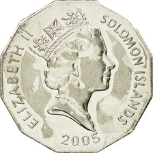 Coin, Solomon Islands, Elizabeth II, 50 Cents, 2005, EF(40-45), Copper-nickel