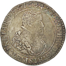 SPANISH NETHERLANDS, Ducaton, 1644, Antwerp, KM #72.1, EF(40-45), Silver, 32.33