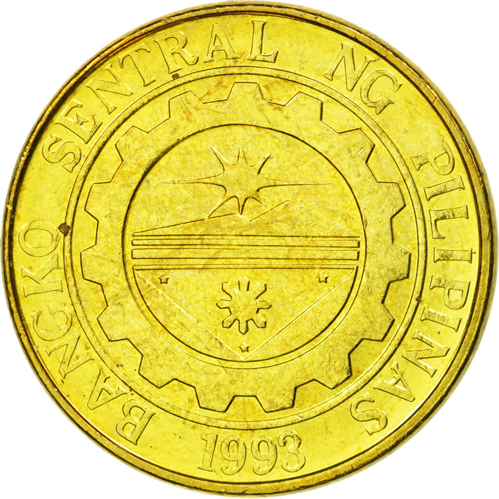 Coin, Philippines, 25 Sentimos, 2004, EF(40-45), Brass plated steel, KM:271a