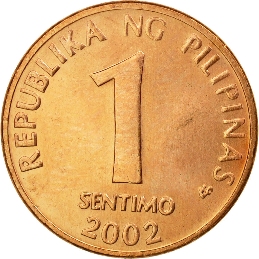 Coin, Philippines, Sentimo, 2002, AU(55-58), Copper Plated Steel, KM:273