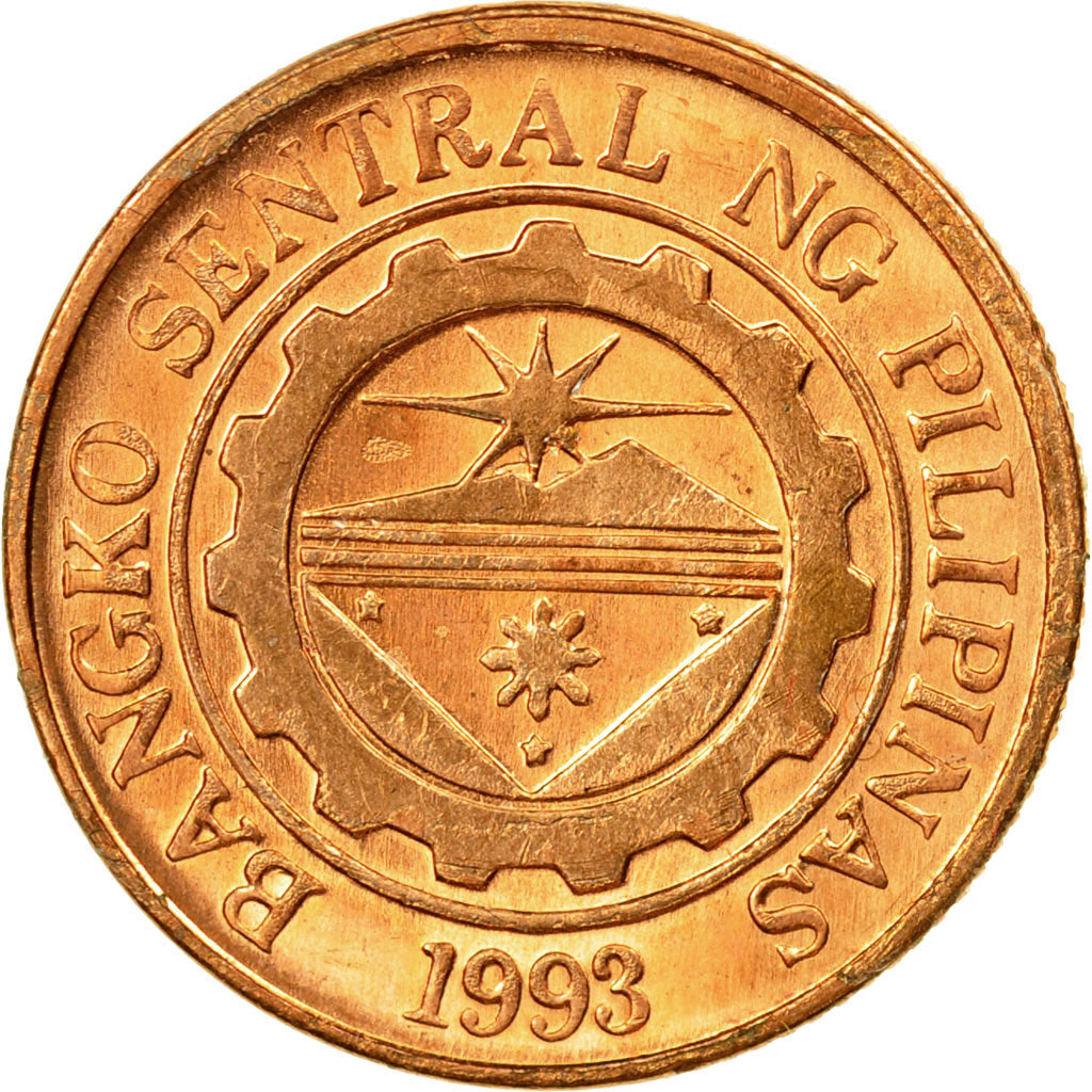 Coin, Philippines, 10 Sentimos, 2005, EF(40-45), Copper Plated Steel, KM:270.1