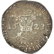 Münze, Spanische Niederlande, BRABANT, Patagon, 1623, Antwerpen, SS, Silber