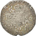 SPANISH NETHERLANDS, 1/2 Patagon, 1656, Brabant, KM #46.6, EF(40-45), Silver,...