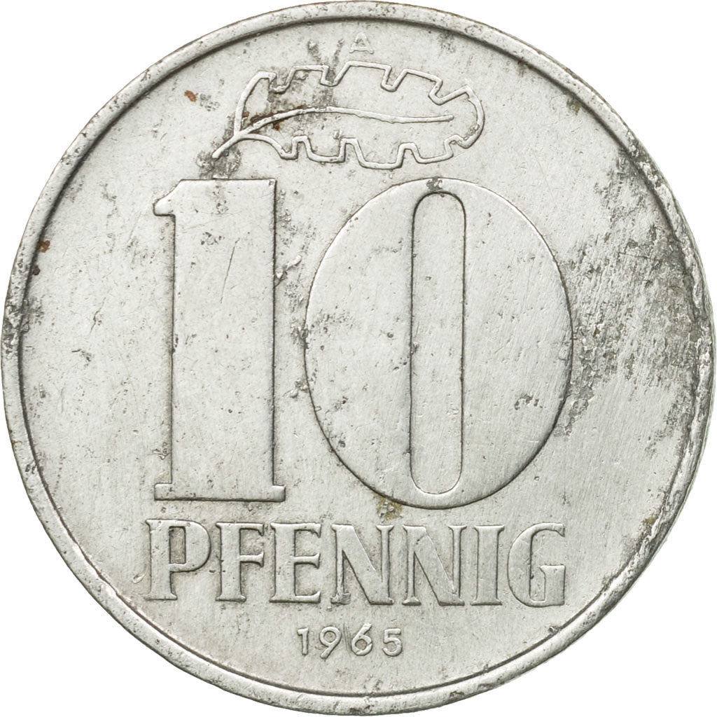 Münze, GERMAN-DEMOCRATIC REPUBLIC, 10 Pfennig, 1965, Berlin, SS, Aluminium