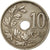 Moneda, Bélgica, 10 Centimes, 1926, BC+, Cobre - níquel, KM:85.1