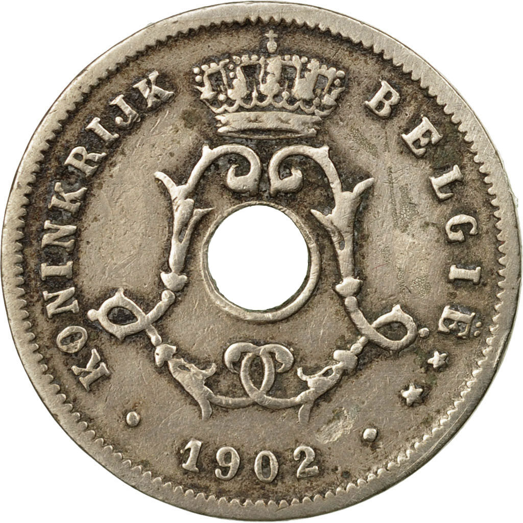 Coin, Belgium, 5 Centimes, 1902, VF(20-25), Copper-nickel, KM:47