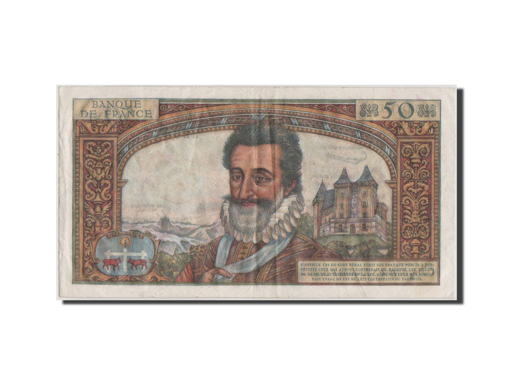 Banconote, Francia, 50 Nouveaux Francs, 50 NF 1959-1961 ''Henri IV'', 1959, BB
