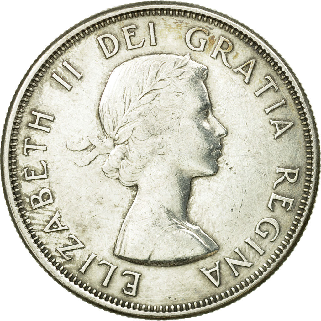 Coin, Canada, Elizabeth II, 50 Cents, 1961, Royal Canadian Mint, Ottawa