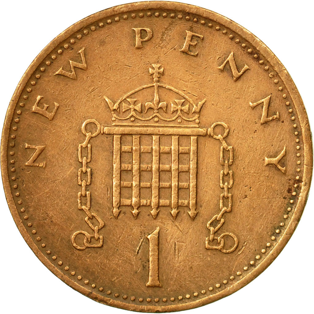 Coin, Great Britain, Elizabeth II, 1/2 New Penny, 1971, EF(40-45), Bronze
