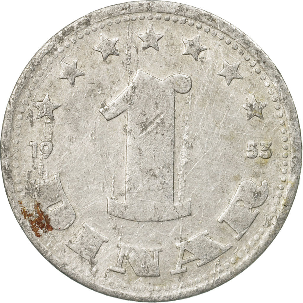 Coin, Yugoslavia, Dinar, 1953, VF(20-25), Aluminum, KM:30
