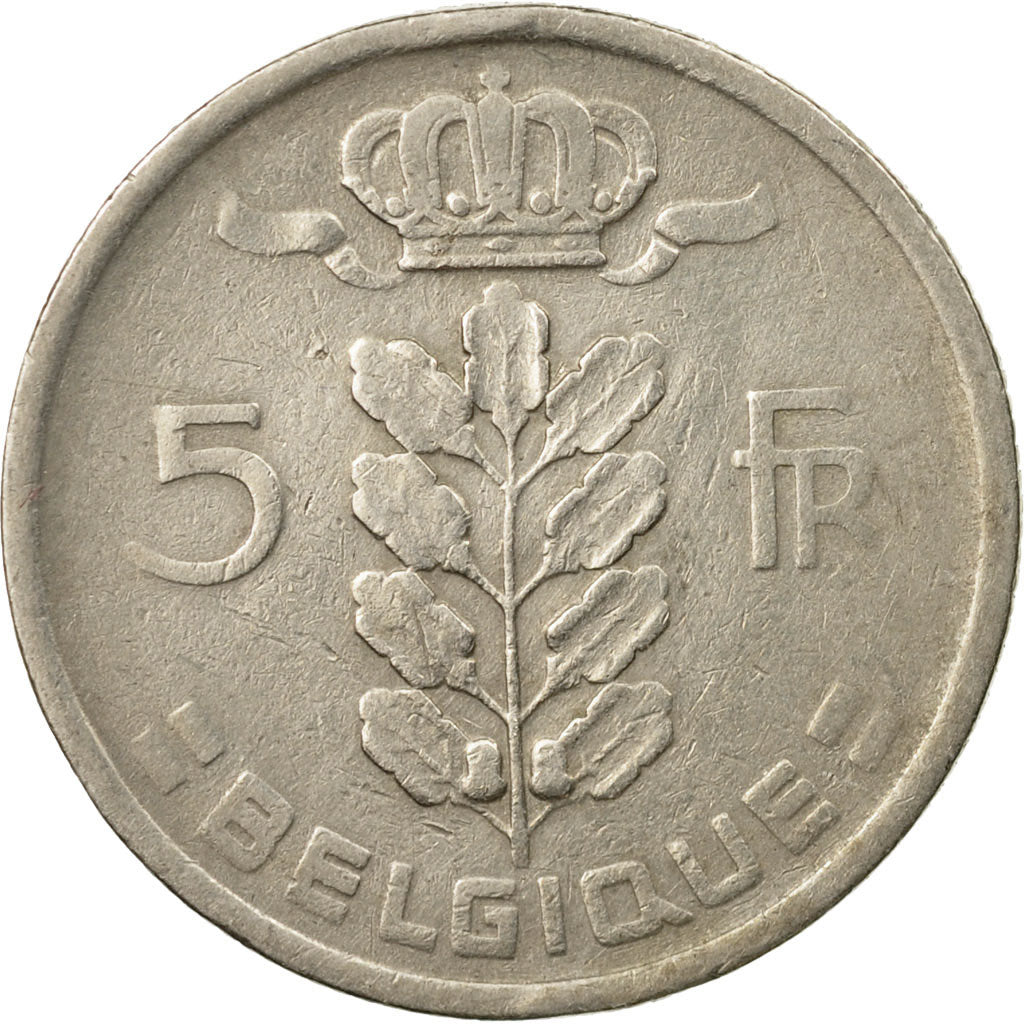 Moneta, Belgio, 5 Francs, 5 Frank, 1949, MB+, Rame-nichel, KM:135.1