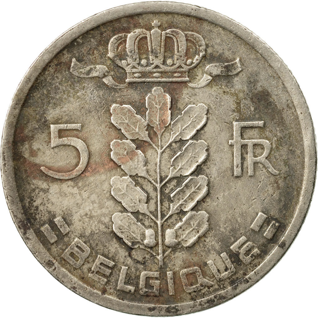 Moneda, Bélgica, 5 Francs, 5 Frank, 1950, BC+, Cobre - níquel, KM:135.1
