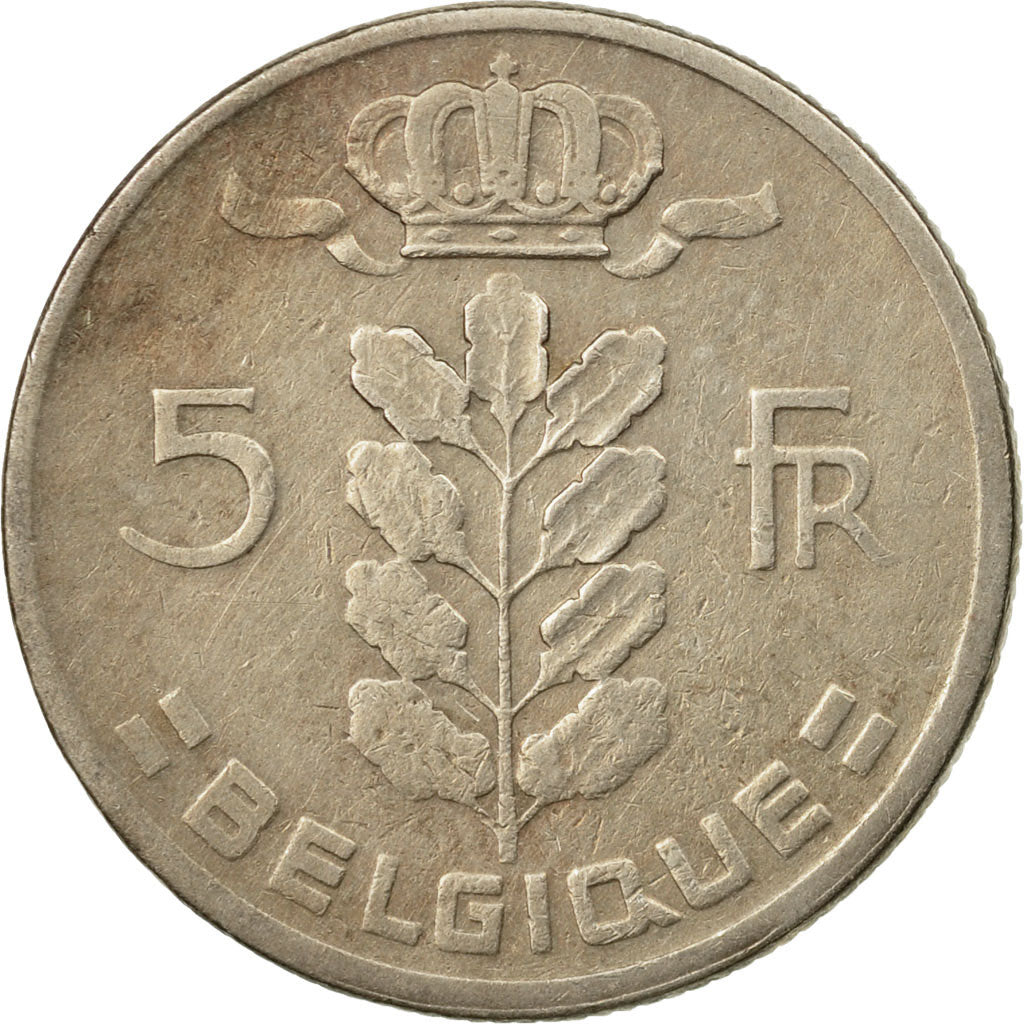 Moneta, Belgio, 5 Francs, 5 Frank, 1961, MB, Rame-nichel, KM:134.1