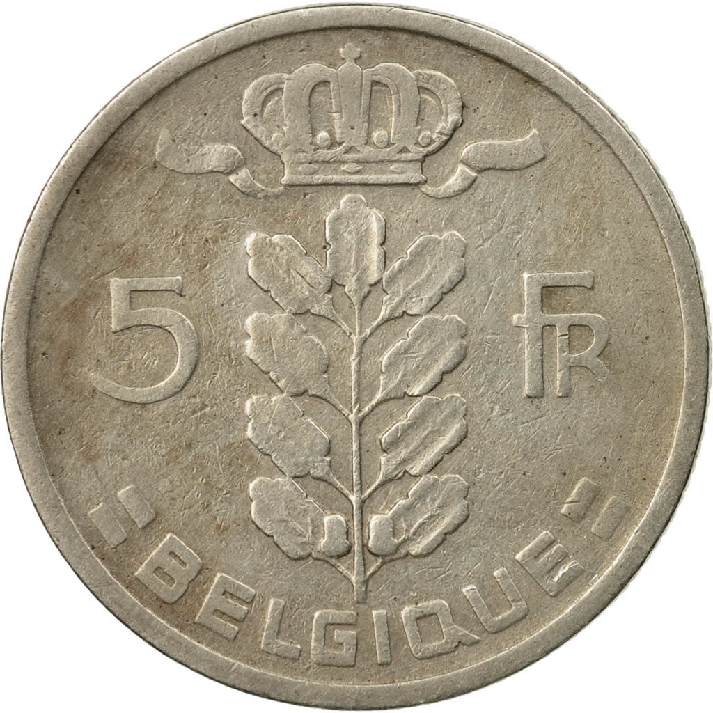 Moneda, Bélgica, 5 Francs, 5 Frank, 1950, BC+, Cobre - níquel, KM:134.1