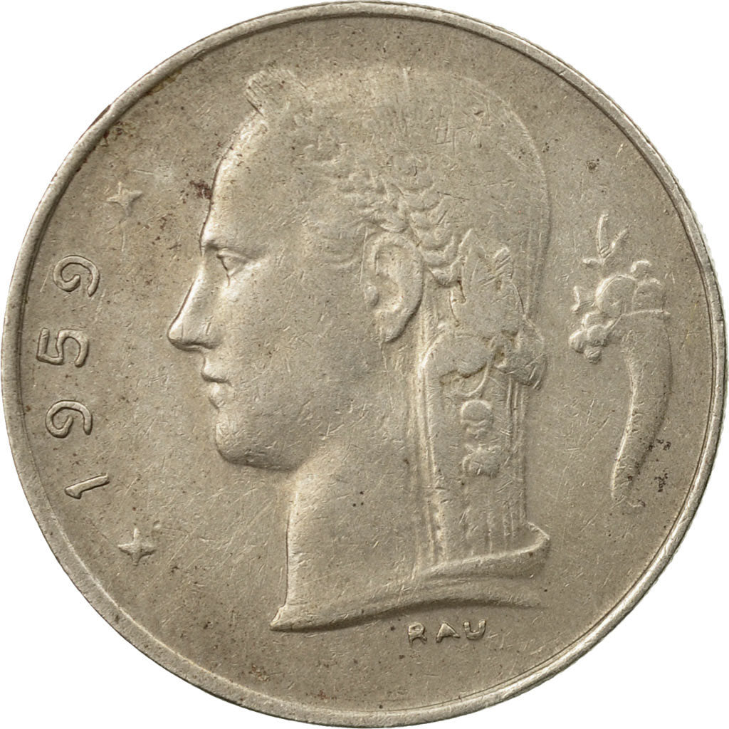 Coin, Belgium, Franc, 1959, EF(40-45), Copper-nickel, KM:142.1