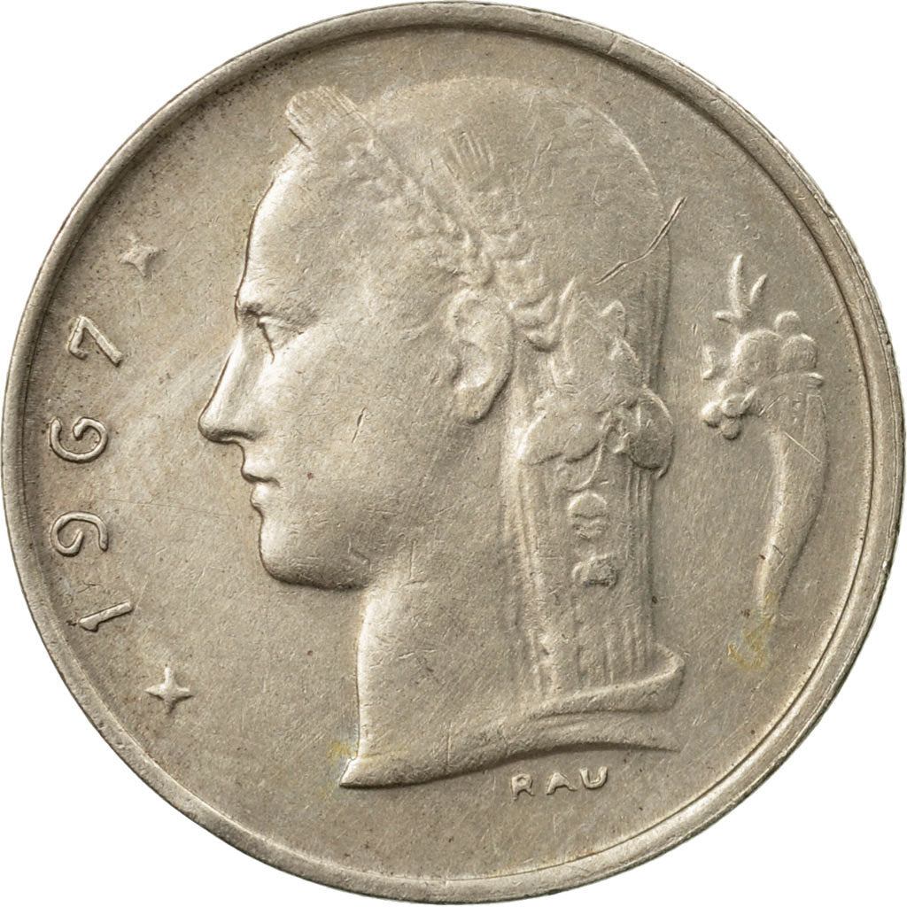 Coin, Belgium, Franc, 1967, EF(40-45), Copper-nickel, KM:143.1