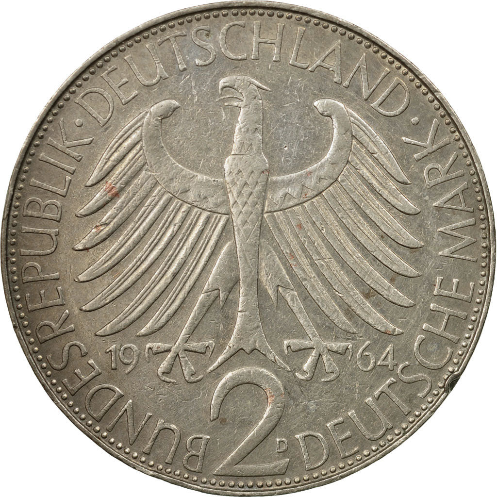 Coin, GERMANY - FEDERAL REPUBLIC, 2 Mark, 1964, Munich, EF(40-45)