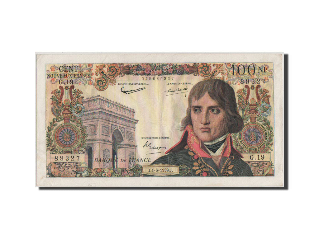 France, 100 Nouveaux Francs, 100 NF 1959-1964 ''Bonaparte'', 1959, KM #144a,...