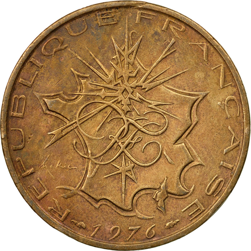 Moneta, Francia, Mathieu, 10 Francs, 1976, Paris, BB, Nichel-ottone, KM:940