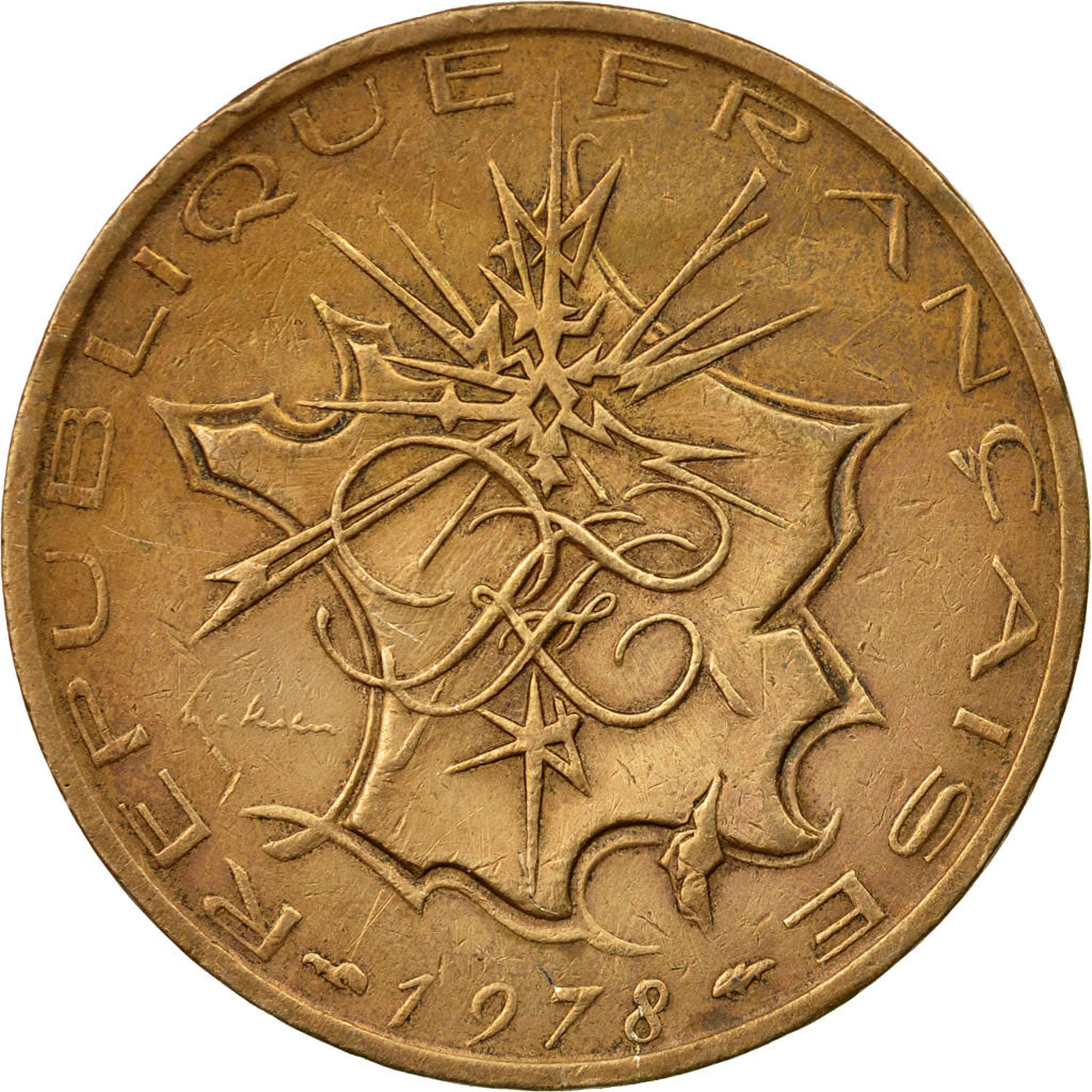 Moneta, Francia, Mathieu, 10 Francs, 1978, Paris, BB, Nichel-ottone, KM:940
