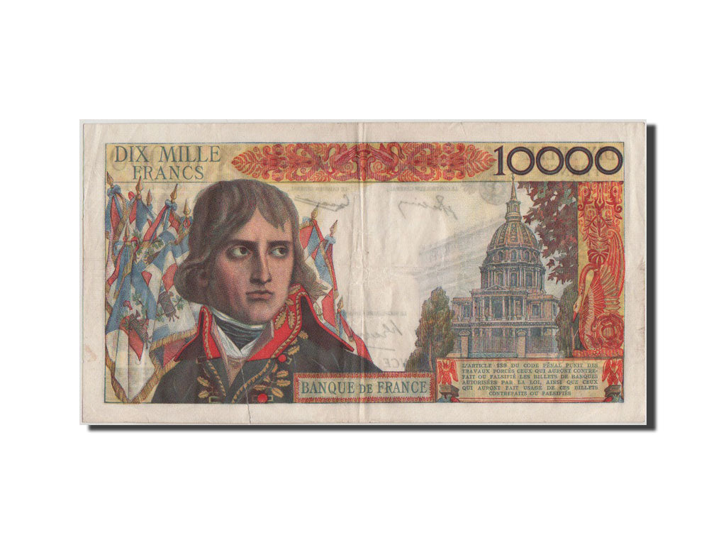 France, 10,000 Francs, 10 000 F 1955-1958 ''Bonaparte'', 1956, KM #136a,...
