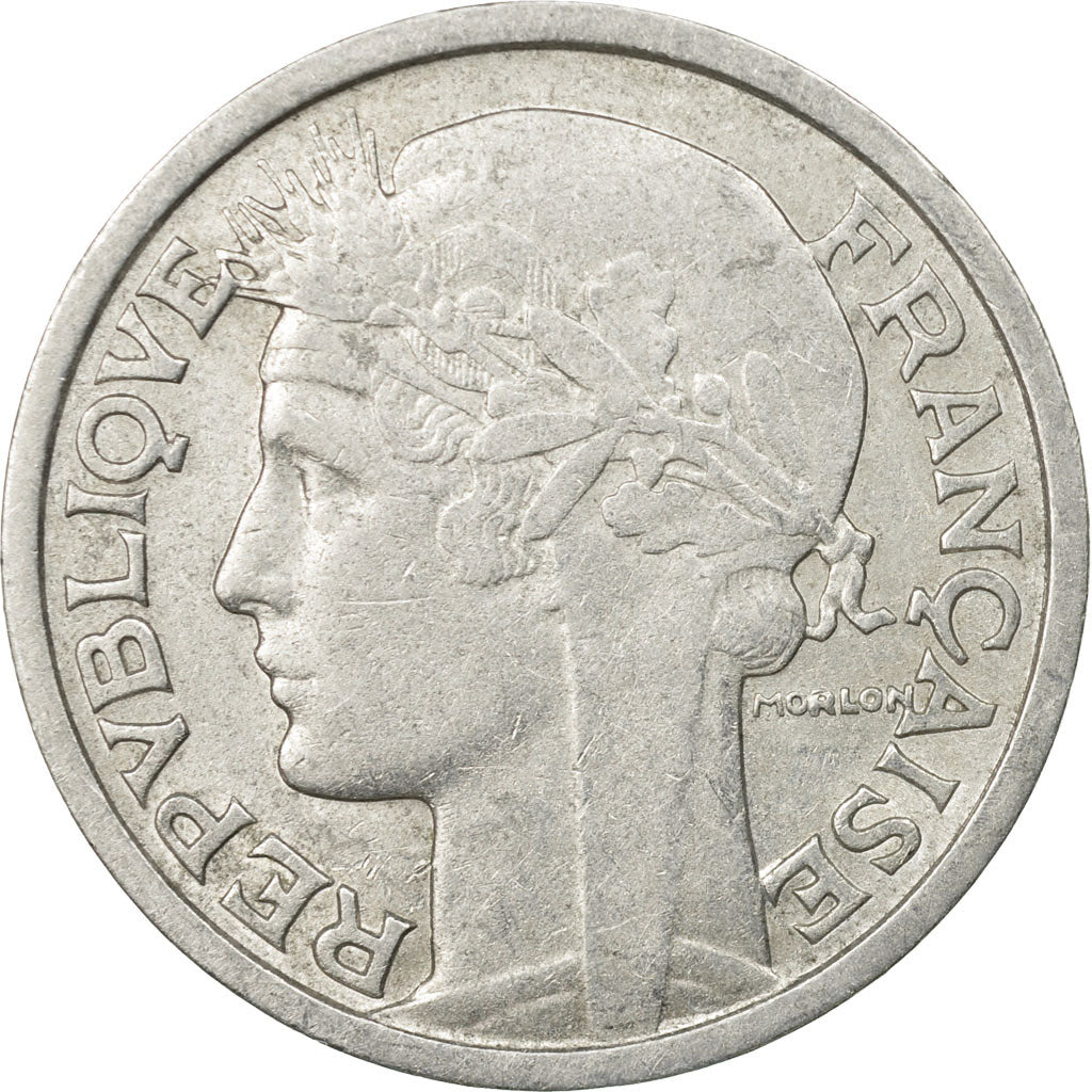 Coin, France, Morlon, 2 Francs, 1950, Paris, EF(40-45), Aluminum, KM:886a.1