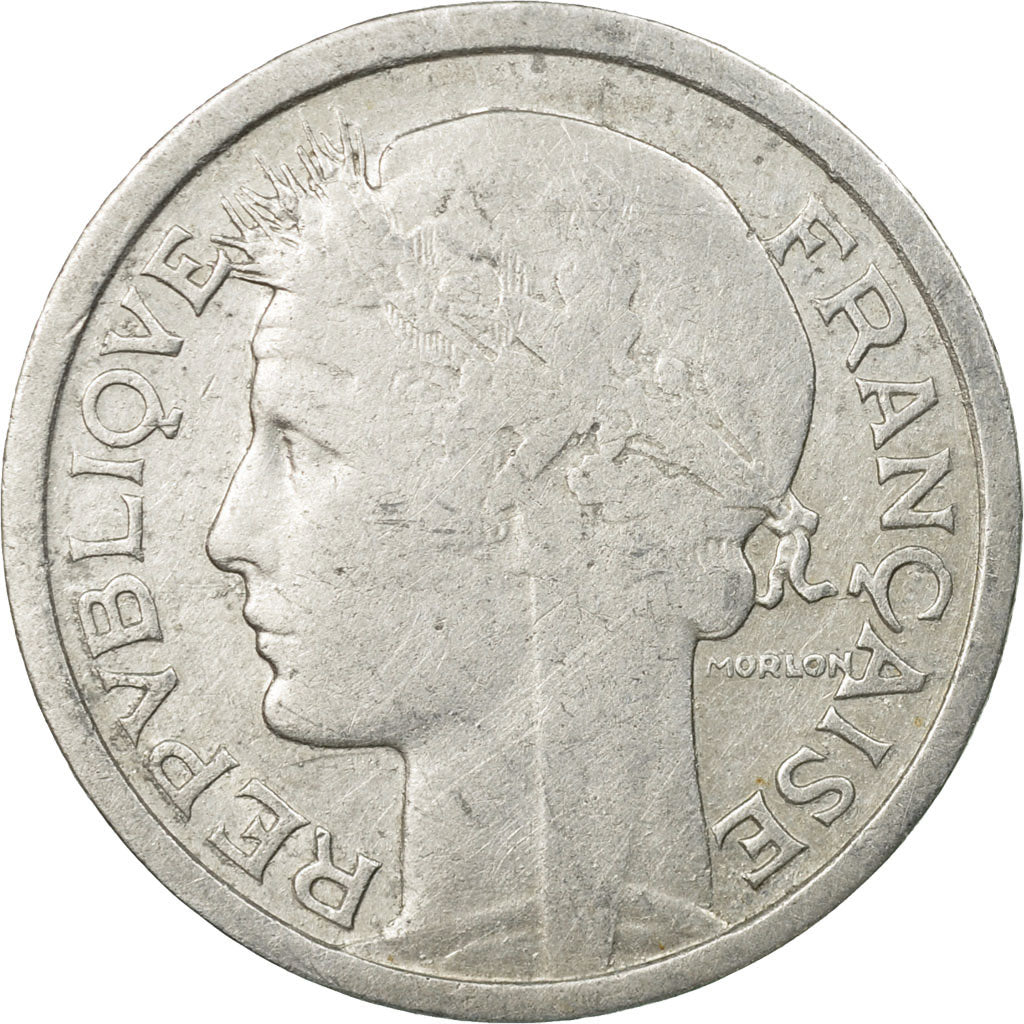 Coin, France, Morlon, Franc, 1944, Paris, EF(40-45), Aluminum, KM:885a.1