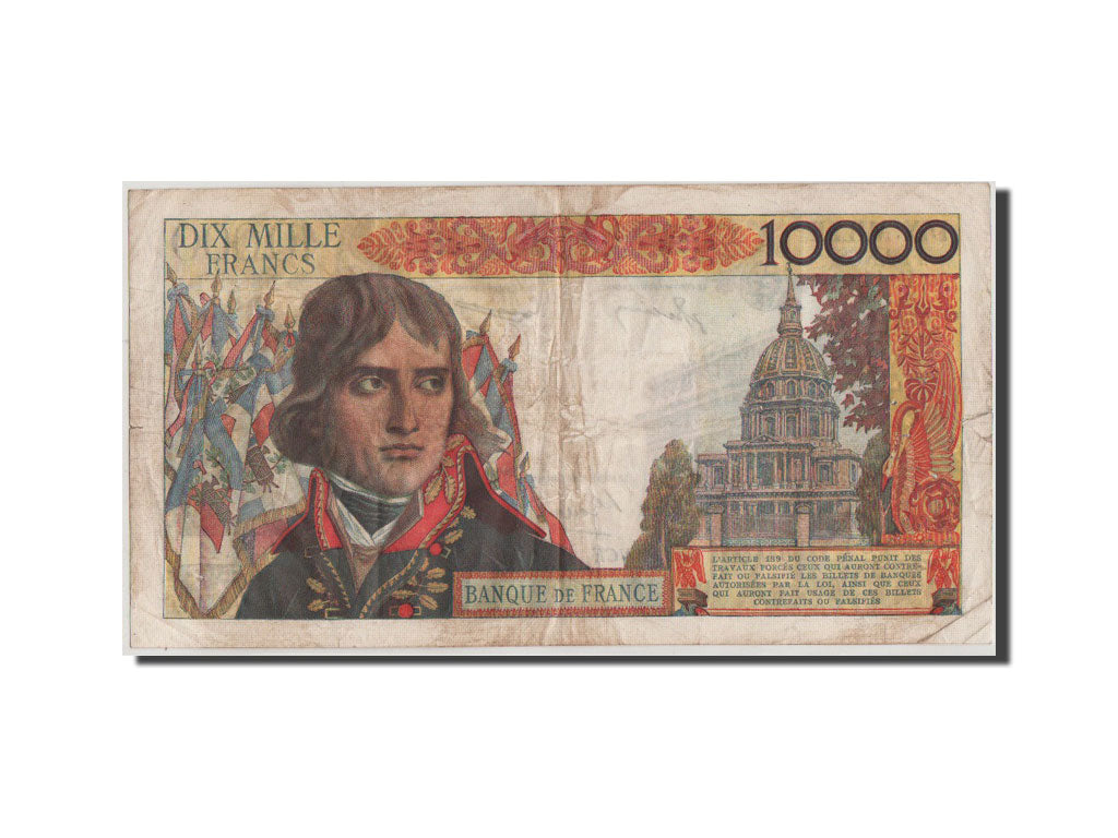 France, 10,000 Francs, 10 000 F 1955-1958 ''Bonaparte'', 1956, KM #136a,...