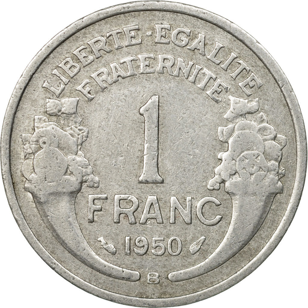 Coin, France, Morlon, Franc, 1950, Beaumont - Le Roger, EF(40-45), Aluminum