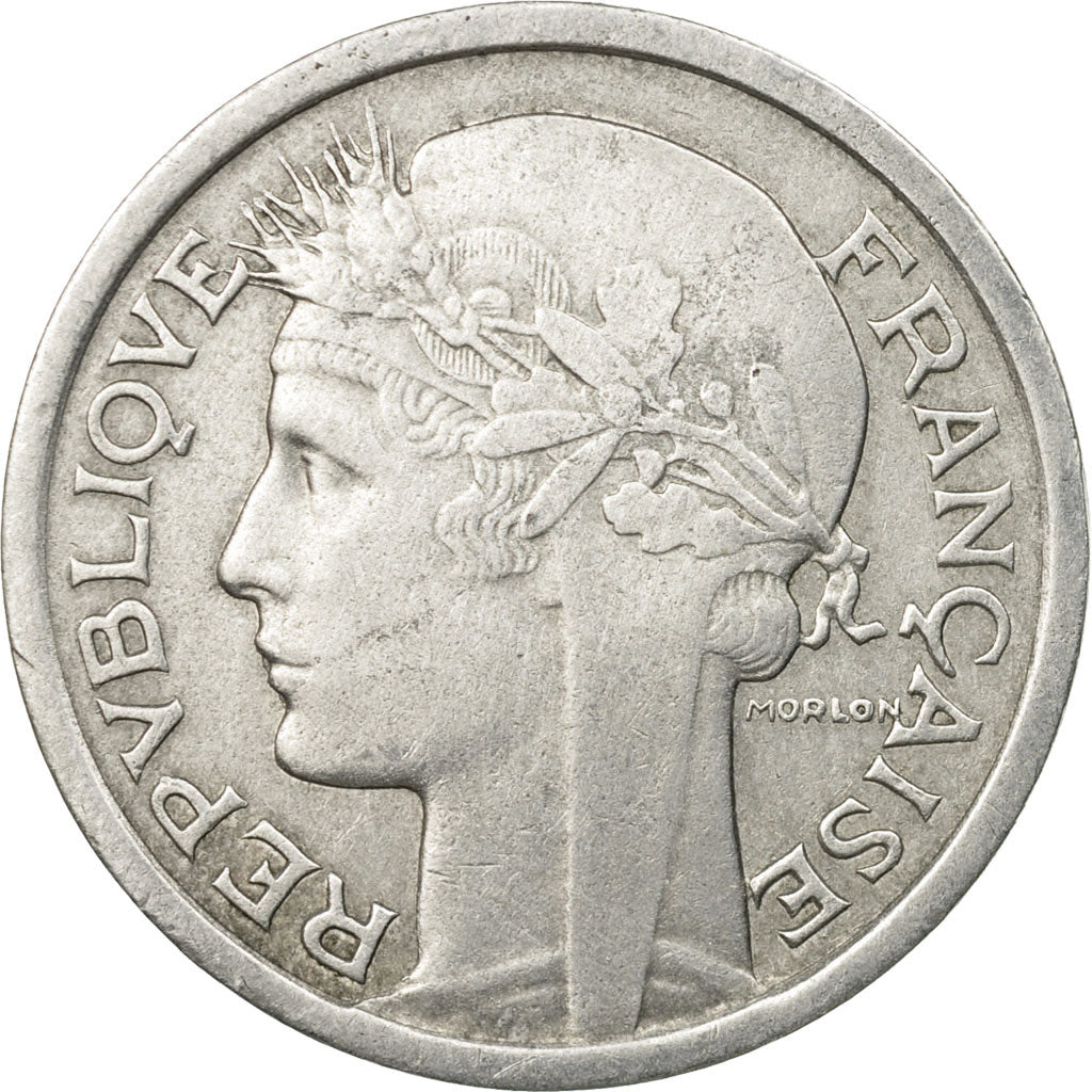 Coin, France, Morlon, Franc, 1957, Paris, EF(40-45), Aluminum, KM:885a.1
