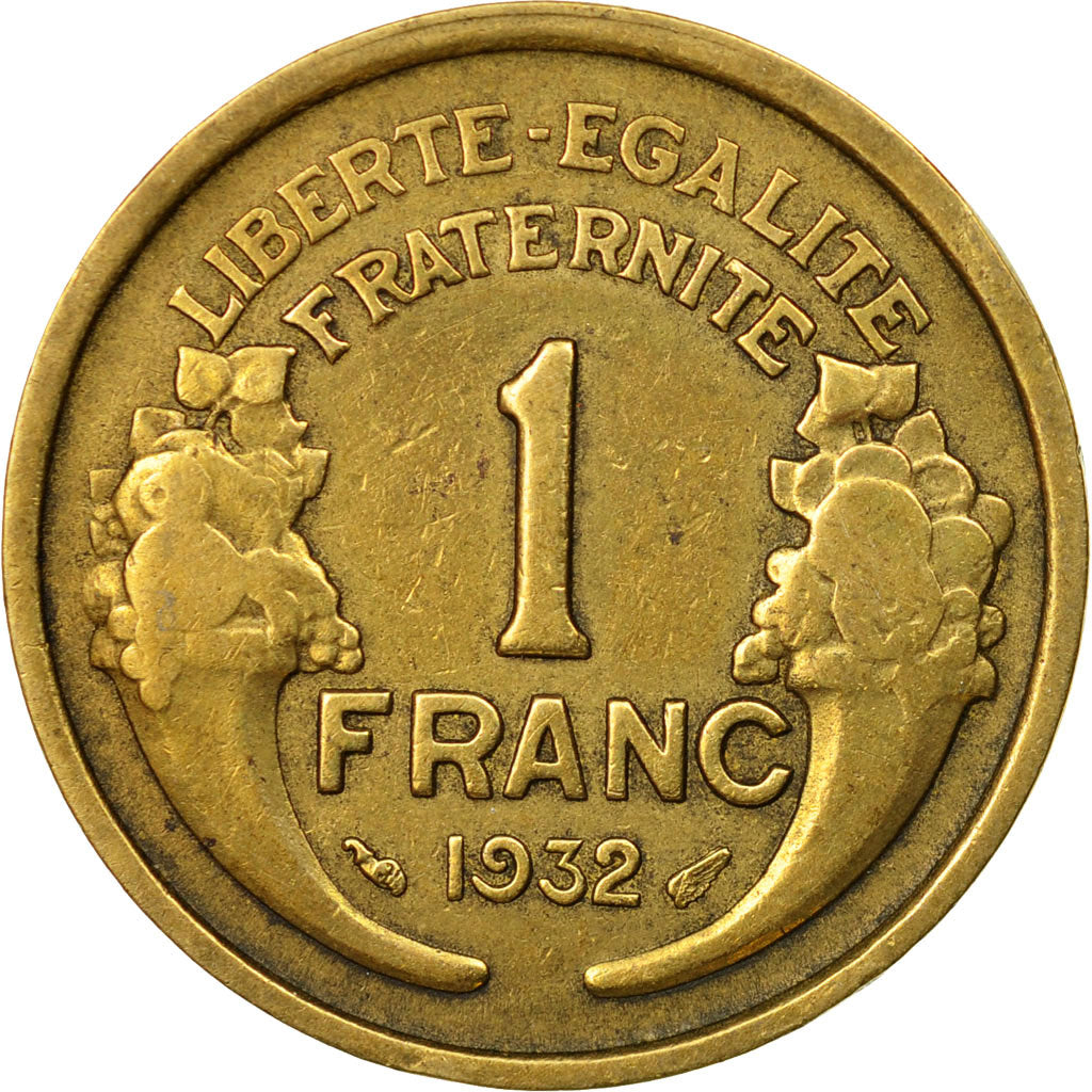Coin, France, Morlon, Franc, 1932, Paris, EF(40-45), Aluminum-Bronze, KM:885
