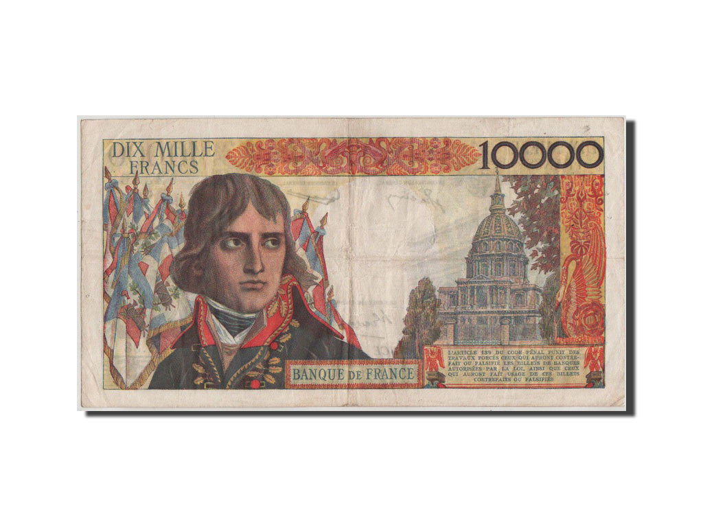 France, 10,000 Francs, 10 000 F 1955-1958 ''Bonaparte'', 1956, KM #136a,...