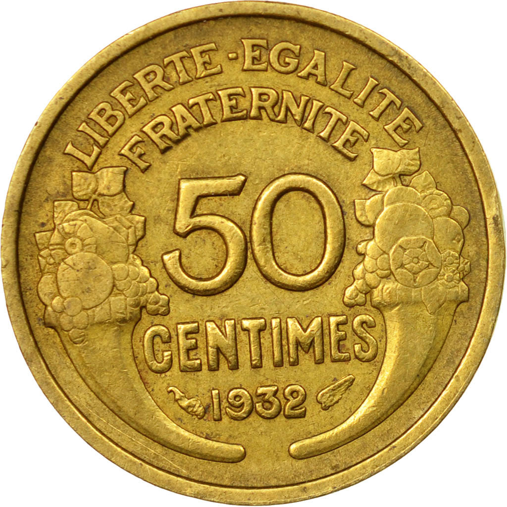 Moneta, Francia, Morlon, 50 Centimes, 1932, Paris, BB, Alluminio-bronzo