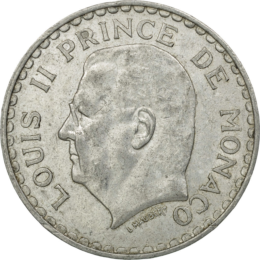 Münze, Monaco, Louis II, 5 Francs, 1945, Poissy, SS, Aluminium, KM:122