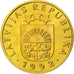 Moneda, Letonia, 5 Santimi, 1992, SC, Níquel - latón, KM:16