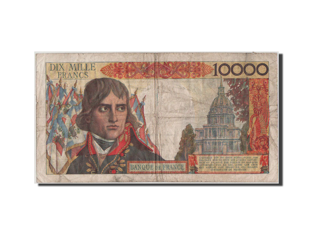 France, 10,000 Francs, 10 000 F 1955-1958 ''Bonaparte'', 1956, KM #136a,...