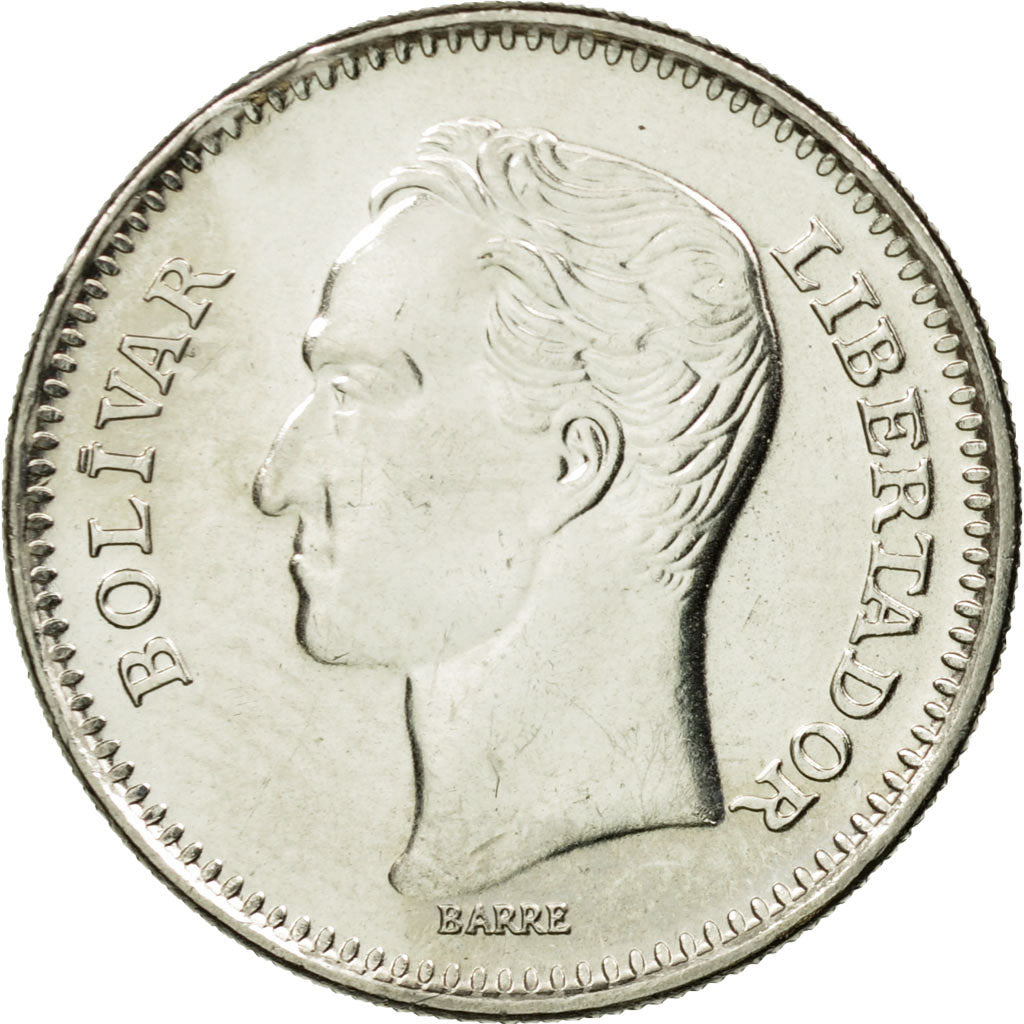 Coin, Venezuela, 50 Centimos, 1990, MS(63), Nickel Clad Steel, KM:41a