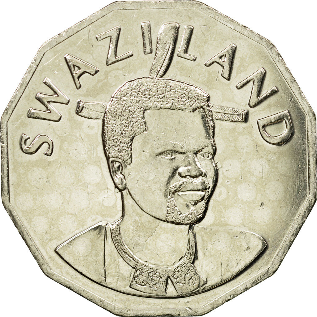 Moneta, Swaziland, King Msawati III, 50 Cents, 2001, British Royal Mint, SPL