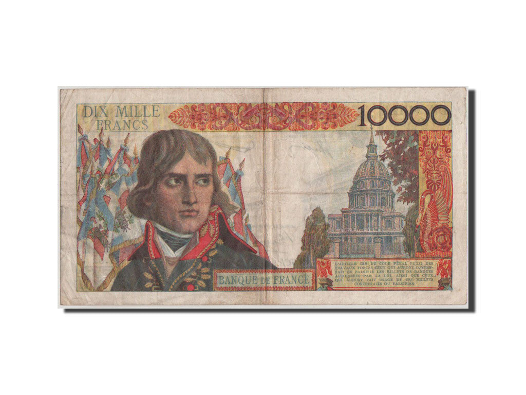 France, 10,000 Francs, 10 000 F 1955-1958 ''Bonaparte'', 1957, KM #136b,...