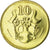 Coin, Cyprus, 10 Cents, 2002, MS(63), Nickel-brass, KM:56.3